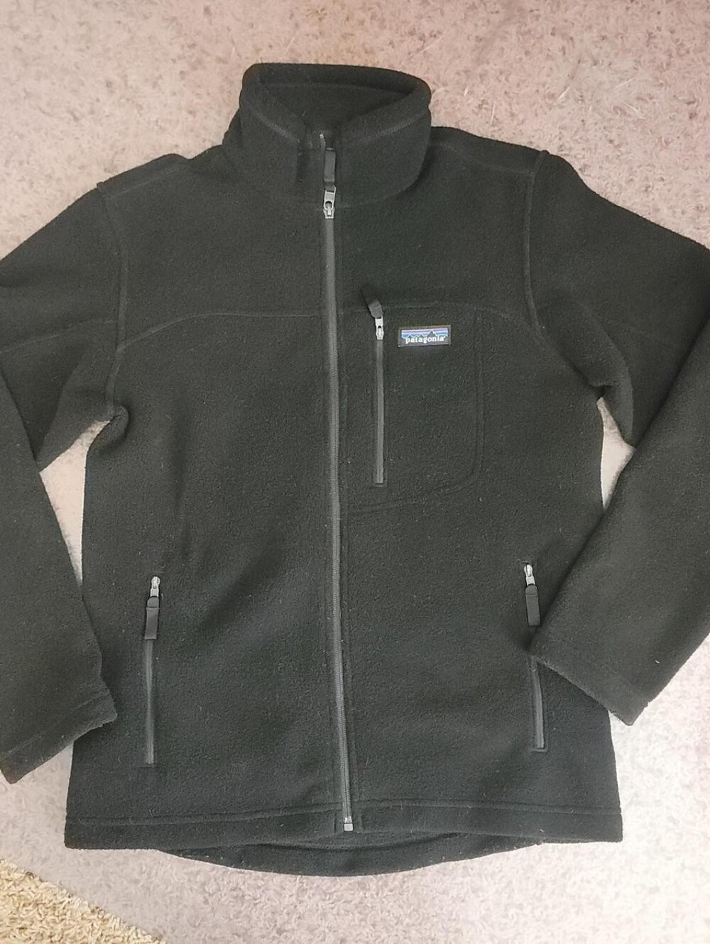 Patagonia Mens Black Classic Full Zip Synchilla Fleece Jacket! Size XS X-Small